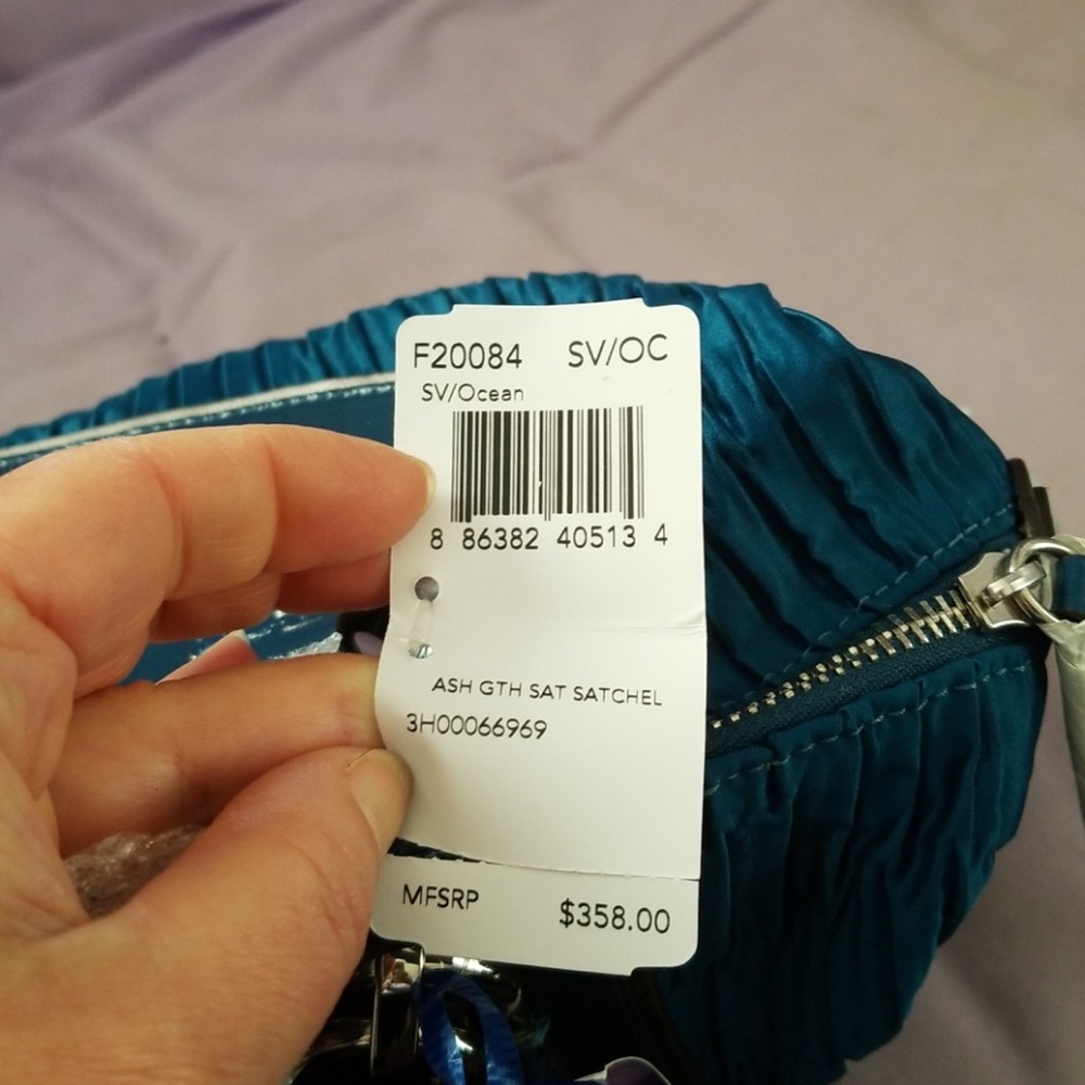 Coach Vtg Ashley Satchel brand NWT Ocean Turquoise - Picture 2 of 7